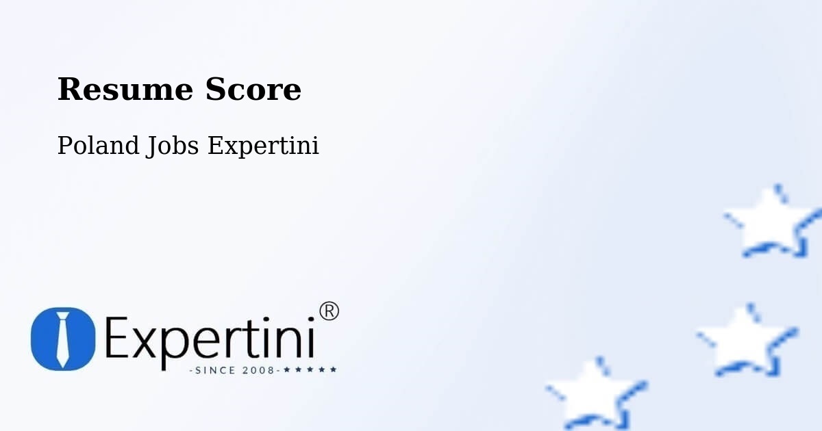 Resume Score & Job Description Match Tool – Rokitno - Poland Jobs Expertini